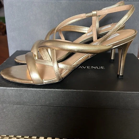 Gold Strap Heels - Picture 2 of 5